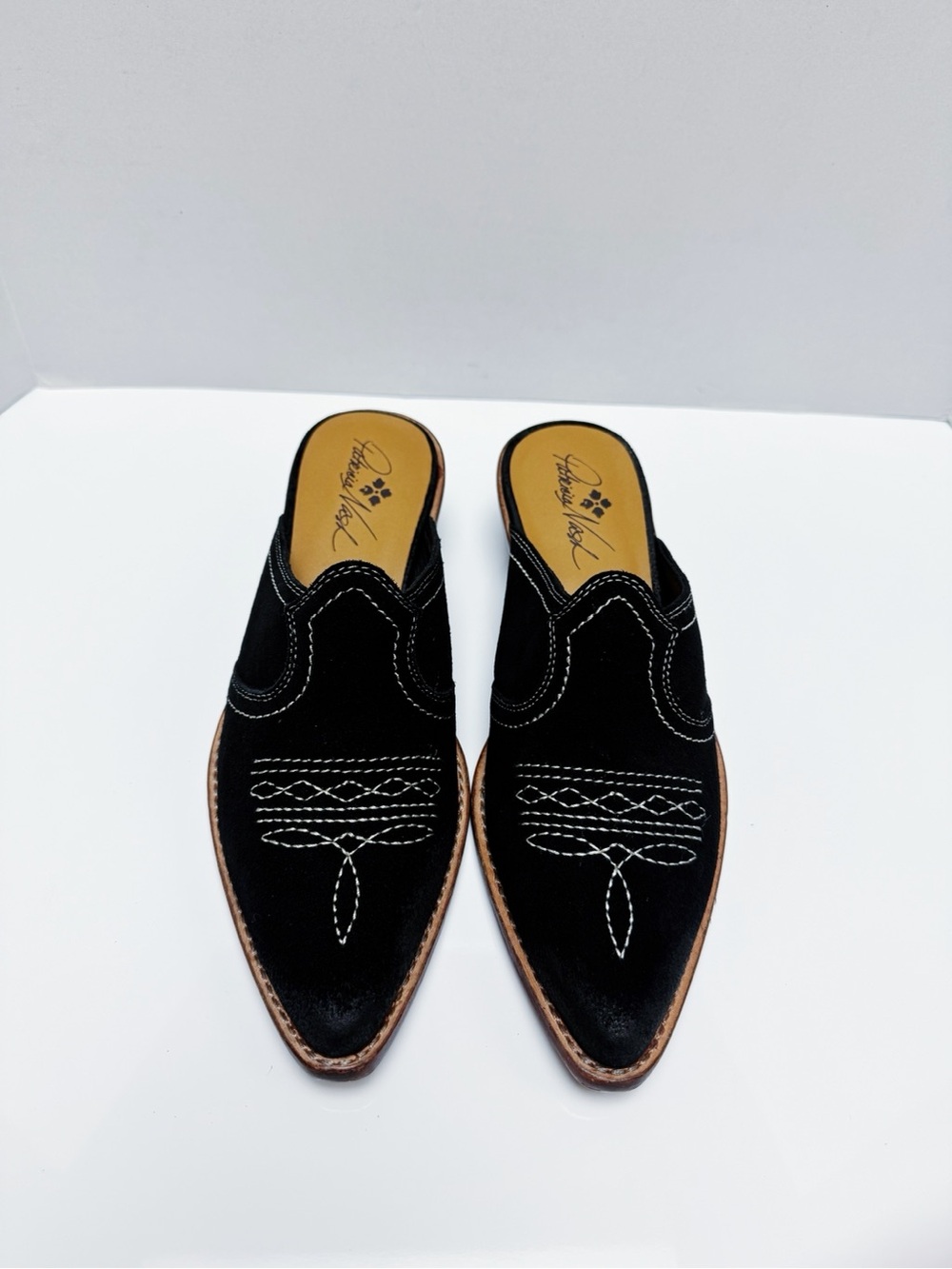 Patricia Nash - Battista Black Suede Mule Shoes